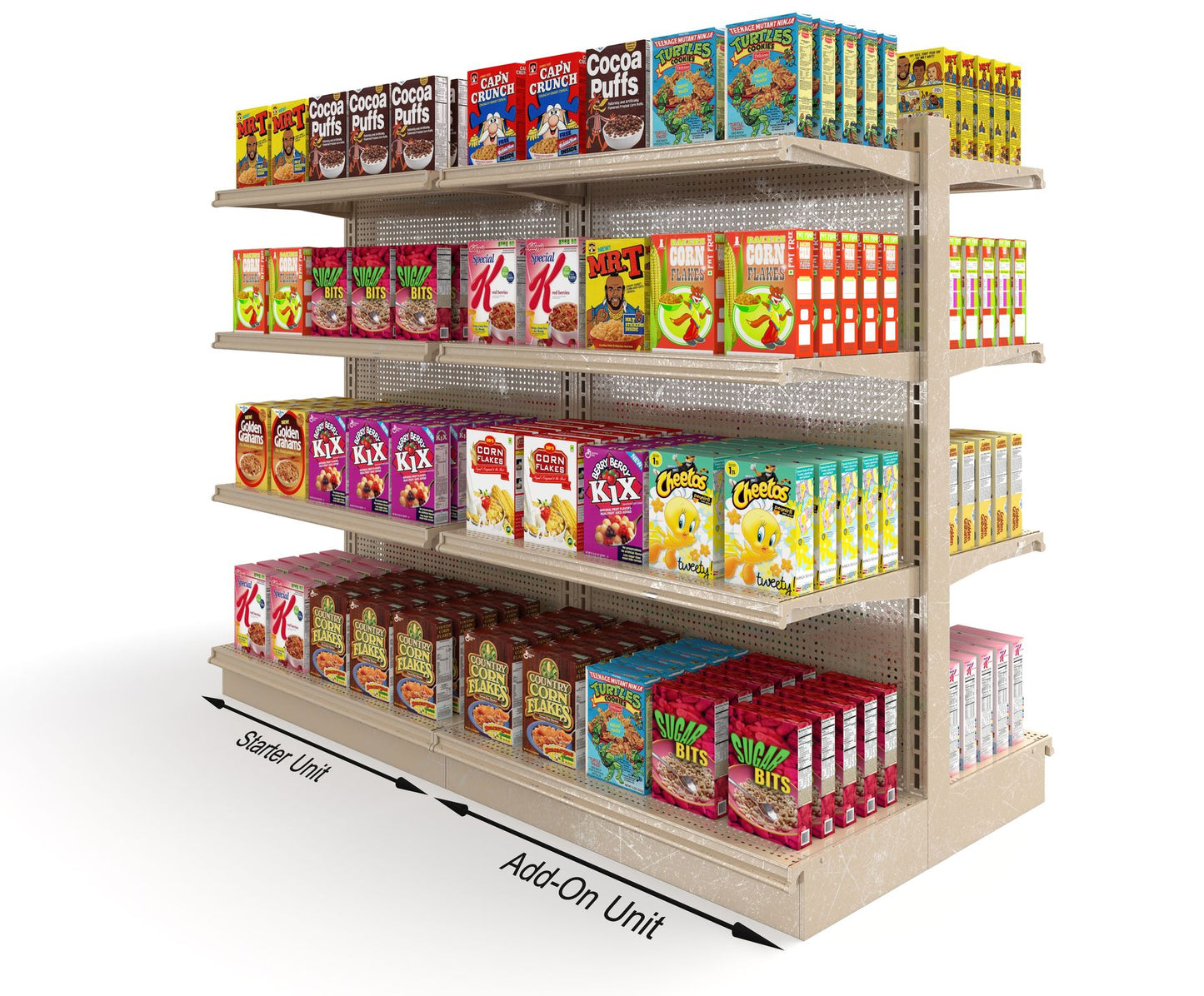 Used As-Is Add-On Aisle Gondola Shelving