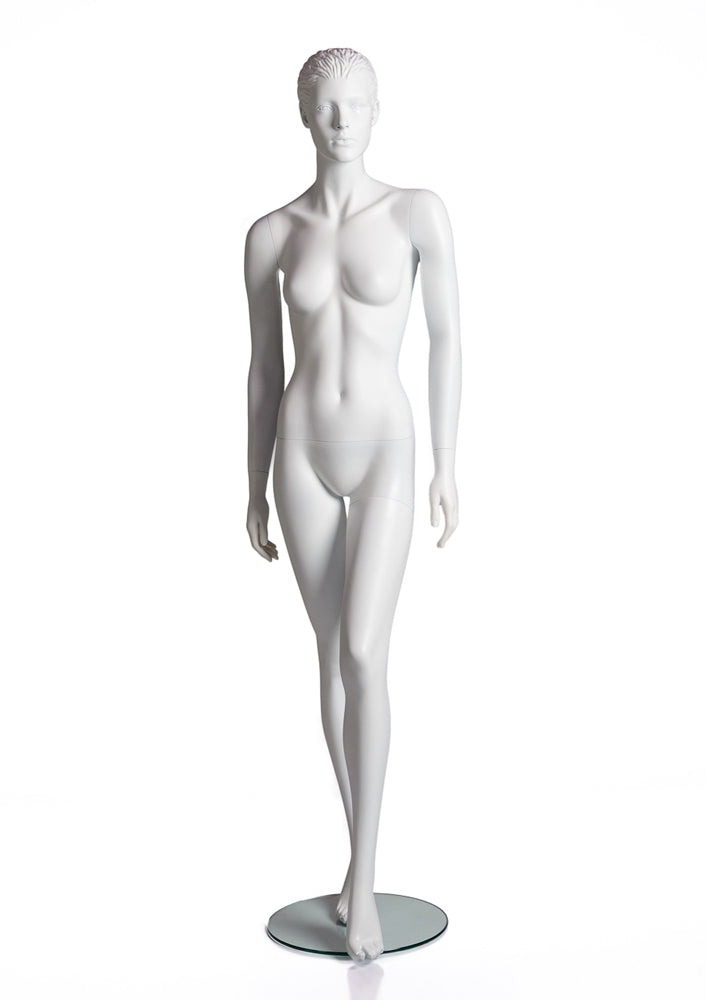 Female Mannequin Arms by Side, Turned at Waist, Right Leg Forward Slate  Grey - The Fixture Zone